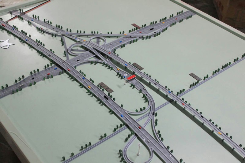 道路立交桥沙盘模型